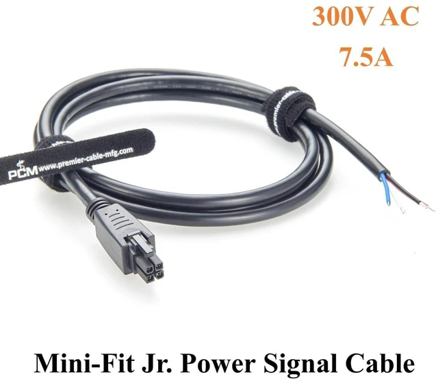 Alt view image 4 of 7 - Mini-Fit Jr. 4.2mm 4Pin Receptacle Housing to Open End Cable Dual Row 4 Circuits Power & Signal Cable Compatible with 39-01-2040 (1PC, 1.5M/4.92FT)