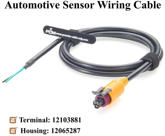 Alt view image 3 of 7 - Metri-Pack 150 3 Pin Connector Harness Compatible with Delphi Aptiv 12065287 Automotive Sensor Wiring Cable Waterproof Engine Pigtail for Pressure Sensor, MAP, Vehicle Repair, ECU (1.5M/4.92FT)