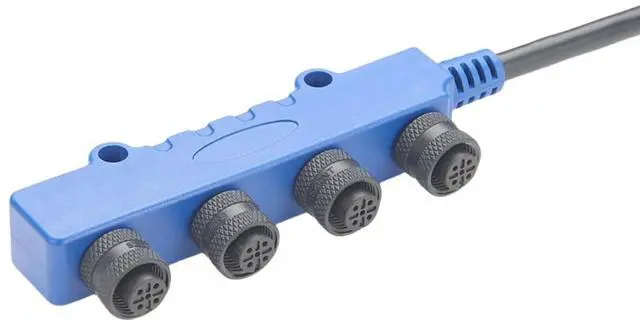 Alt view image 2 of 5 - NMEA2000 Drop Cable Assembly IP67 Micro-C M12 Multiport 4 Way Splitter CAN Bus Marine Boat Self-Contained Network Cable for CANOpen Devicenet Sensor Actuator(1M/3.3FT) (Plastic)