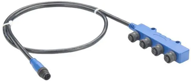 Alt view image 3 of 5 - NMEA2000 Drop Cable Assembly IP67 Micro-C M12 Multiport 4 Way Splitter CAN Bus Marine Boat Self-Contained Network Cable for CANOpen Devicenet Sensor Actuator(1M/3.3FT) (Plastic)