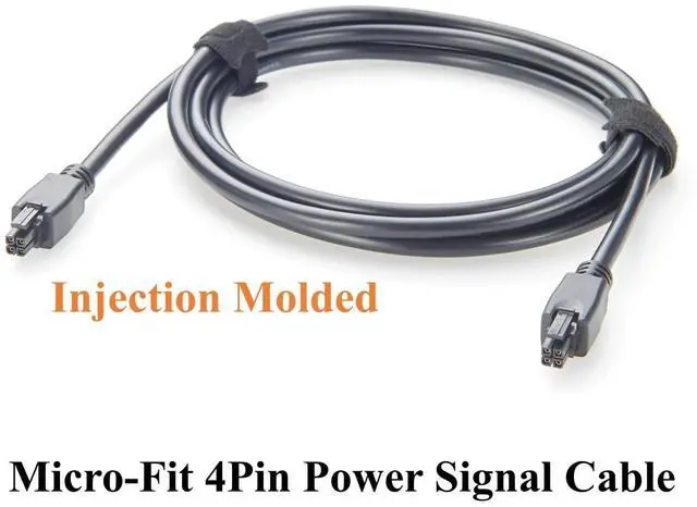 Alt view image 5 of 7 - 43025-0400 Micro-Fit 3.0 Receptacle Cable Assembly Dual Row 4Pin Micro-Fit 3.0 Female to Female Power and Signal Cable Compatible with 2451320420 (1PC, 2M/6.6FT)