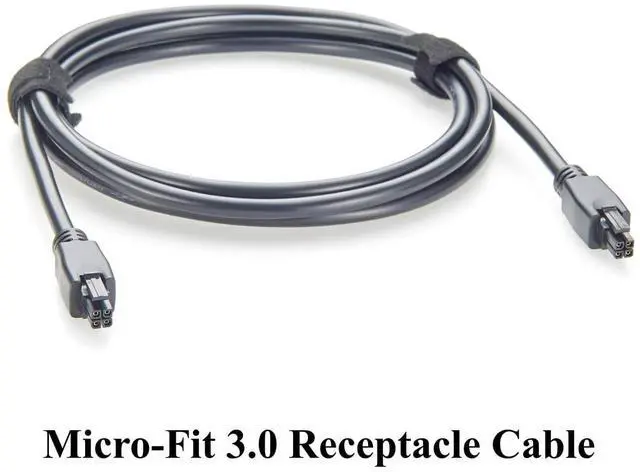 Alt view image 6 of 7 - 43025-0400 Micro-Fit 3.0 Receptacle Cable Assembly Dual Row 4Pin Micro-Fit 3.0 Female to Female Power and Signal Cable Compatible with 2451320420 (1PC, 2M/6.6FT)