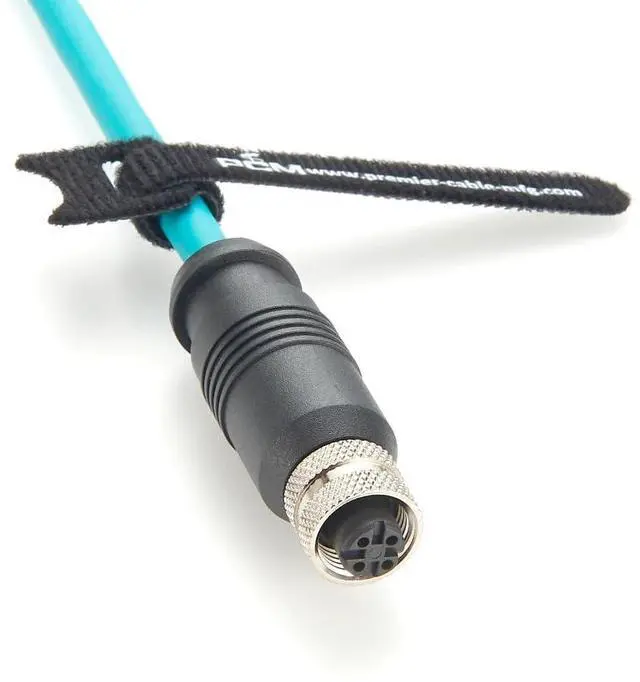 Alt view image 5 of 6 - M12 4Pin D Code Male to Female Cable CAT6A Industrial Ethernet Switches Cord IP67 High Flex Shielded GigE Cable Compatible Cognex Keyence Industrial Camera Profinet Power Machine Vision (2M/6.6FT)