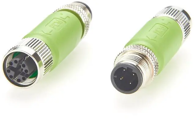 Main image of IP67 M12 D-Code Male to X-Code Female Industrial Ethernet Inline Adapter 100Mbps Cat5e Shielded Connector Compatible with 6GK1901-0DE10-6AA0, for PROFINET, EtherNet/IP, Modbus TCP (2PCS)