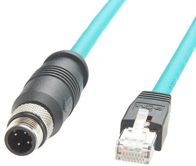 Alt view image 3 of 5 - M12 to RJ45 Cable M12 4Pin D Code to RJ45 Cat6A Industrial Ethernet Cable High Flex Waterproof Shielded GigE Vision Camera Cord for Vision Sensor Profinet Network Switches Control Power (2M/6.6FT)
