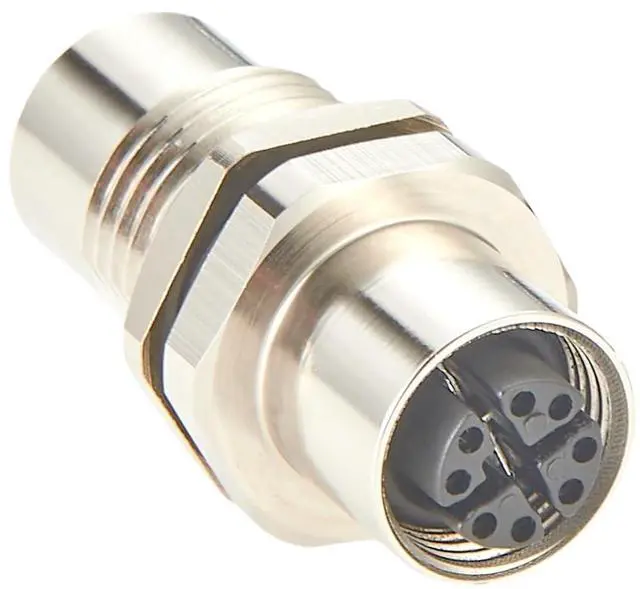 Main image of M12 X-Code 8 Pin Bulkhead Connector 10Gbps Cat6A Ethernet Shielded Female to Female Wall Panel Mount Socket IP67 Waterproof Circular Connector for Industrial Network Automation (1PCS)
