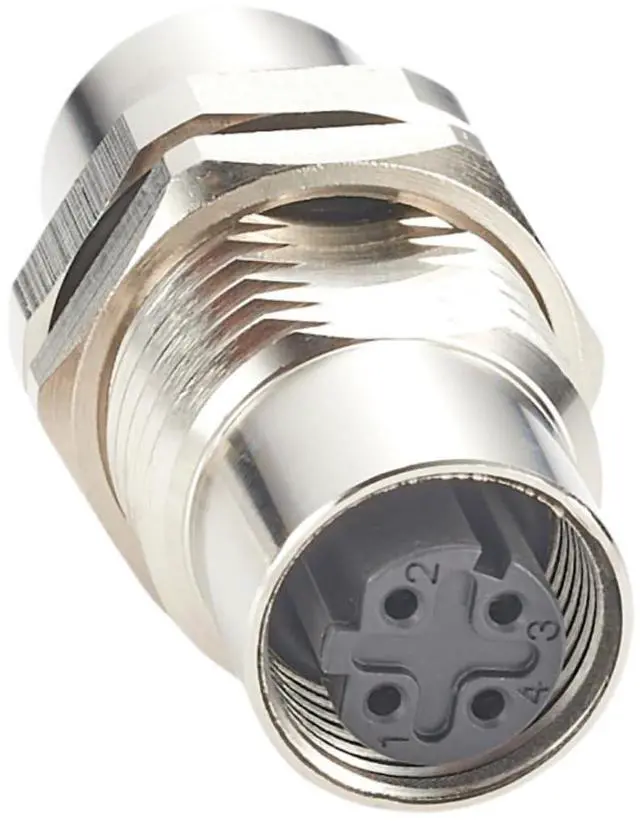 Main image of M12 D Code 4 Pin Bulkhead Connector Profinet IP67 Shielded Female to Female Gender Changer Panel Mount Cat5 Ethernet Circular Connector Socket for EtherCAT Modbus-TCP Sensor PLC (1PCS)
