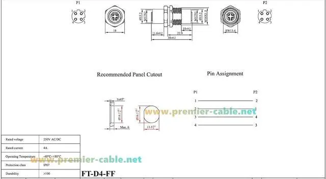 Alt view image 3 of 7 - M12 D Code 4 Pin Bulkhead Connector Profinet IP67 Shielded Female to Female Gender Changer Panel Mount Cat5 Ethernet Circular Connector Socket for EtherCAT Modbus-TCP Sensor PLC (1PCS)