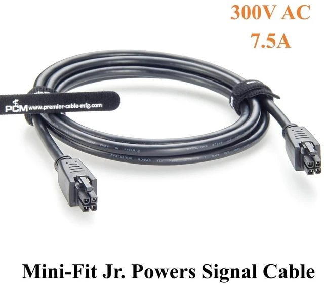 Alt view image 4 of 7 - Mini-Fit Jr. 4.2mm 4 Pin Female to Female Receptacle OTS Overmolded Cable Dual Row 4 Circuits Power & Signal Cable Compatible with 39-01-2040, 2451350420 (5PCS, 2M/6.6FT)