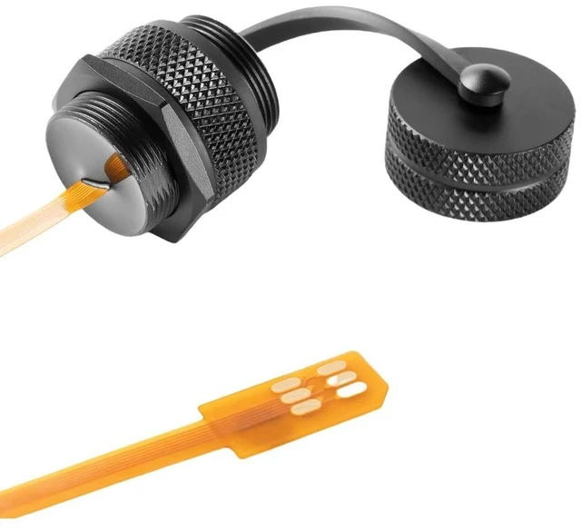 Alt view image 5 of 6 - IP67 Waterproof Micro SIM Extension Cable Panel Mount Male to Female Extender FPC Flex Cable Outdoor Micro SIM Card Slot Socket for Cabinet Chassis Case Frame Envelope (Aluminum Alloy,0.3M/1FT)