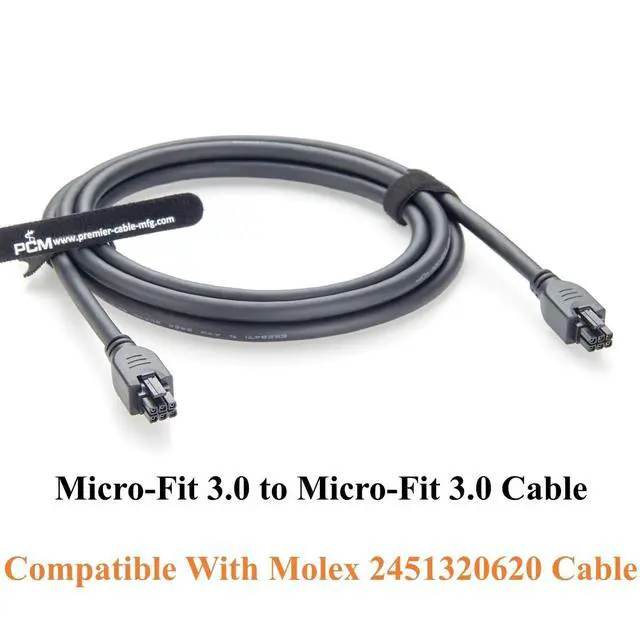 Alt view image 4 of 7 - 43025-0600 Micro-Fit 3.0 6 Circuits Cable Micro-Fit 3.0 6Pin Female to Female Receptacle Socket Power and Signal Assembly Compatible with 2451320620 (1PC, 2M/6.6FT)