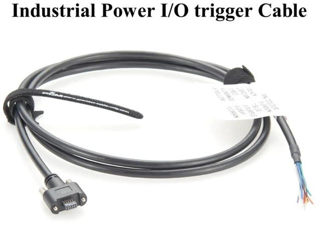 Alt view image 2 of 7 - Compatible with SAMTEC ISDF-05-D 10Pin Female to Tinned Flying Leads Industrial Camera GPIO Power I/O Trigger Cable for GigE Camera (1.5M/4.92FT)