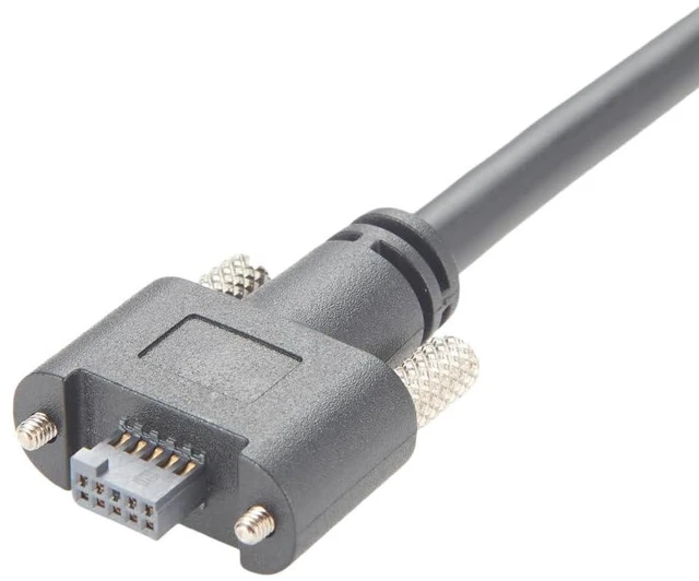 Alt view image 4 of 7 - Compatible with SAMTEC ISDF-05-D 10Pin Female to Tinned Flying Leads Industrial Camera GPIO Power I/O Trigger Cable for GigE Camera (1.5M/4.92FT)