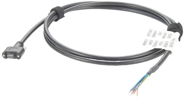 Alt view image 6 of 7 - Compatible with SAMTEC ISDF-05-D 10Pin Female to Tinned Flying Leads Industrial Camera GPIO Power I/O Trigger Cable for GigE Camera (1.5M/4.92FT)
