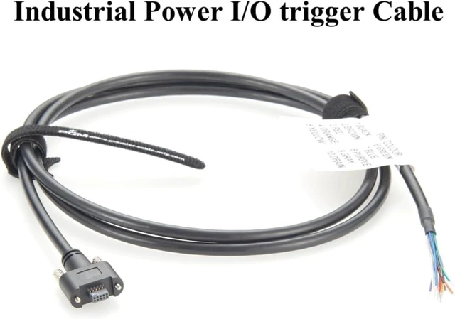Alt view image 3 of 7 - Compatible with SAMTEC ISDF-05-D 10Pin Female to Tinned Flying Leads Industrial Camera GPIO Power I/O Trigger Cable for GigE Camera (10M/32.8FT)