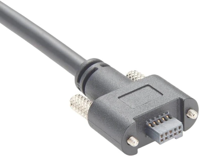 Alt view image 5 of 7 - Compatible with SAMTEC ISDF-05-D 10Pin Female to Tinned Flying Leads Industrial Camera GPIO Power I/O Trigger Cable for GigE Camera (10M/32.8FT)