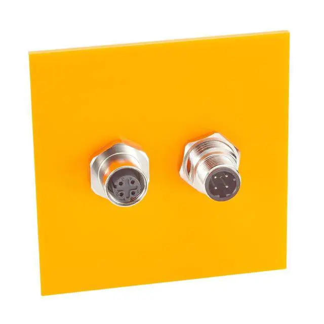 Alt view image 6 of 7 - Profinet M12 D-Code 4 Pin Male to Female Bulkhead Feedthrough Connector Cat5 Ethernet IP67 Shielded Wall Pass-Thru Panel Mount Socket Circular Connector for EtherCAT Fieldbus PLC Sensor (2PCS)