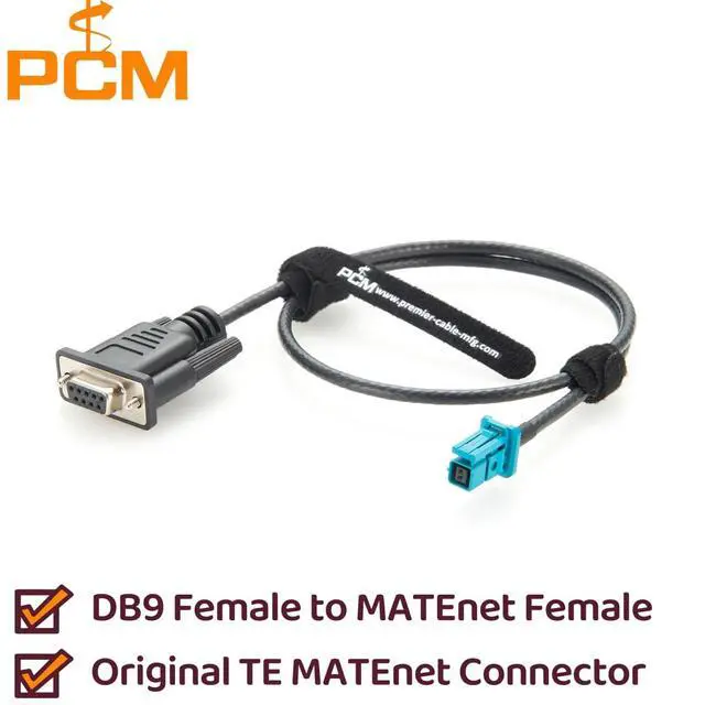Alt view image 2 of 6 - TE MATEnet to DSUB9 Adapter Cable 2302510-9 Z Code Female to DB9 RS232 Female Automotive Ethernet Diagnostic Cable 1000BASE-T1 for CAN Bus Communication Test Debug(0.62m)