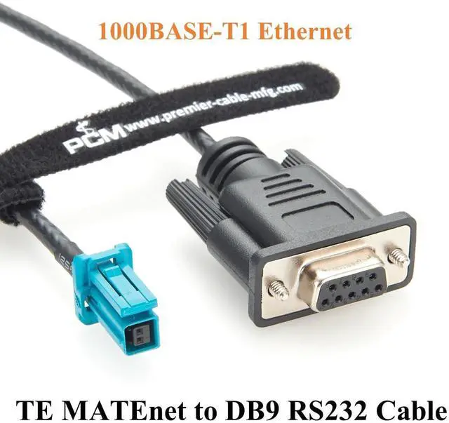Alt view image 5 of 6 - TE MATEnet to DSUB9 Adapter Cable 2302510-9 Z Code Female to DB9 RS232 Female Automotive Ethernet Diagnostic Cable 1000BASE-T1 for CAN Bus Communication Test Debug(0.62m)
