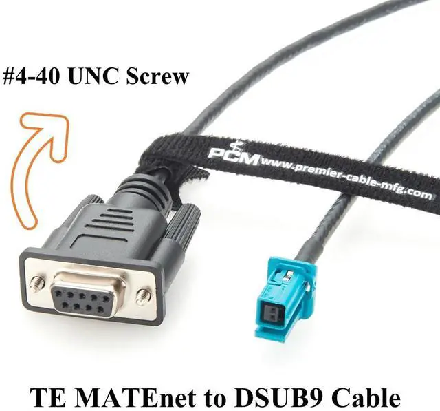 Alt view image 4 of 6 - TE MATEnet to DSUB9 Adapter Cable 2302510-9 Z Code Female to DB9 RS232 Female Automotive Ethernet Diagnostic Cable 1000BASE-T1 for CAN Bus Communication Test Debug(0.62m)