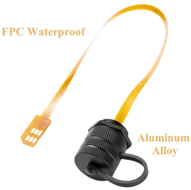 Alt view image 3 of 6 - IP67 Waterproof Micro SIM Extension Cable Panel Mount Male to Female Extender FPC Flex Cable Outdoor Micro SIM Card Slot Socket for Cabinet Chassis Case Frame Envelope (Aluminum Alloy,0.3M/1FT)