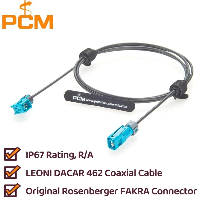 Alt view image 2 of 7 - Waterproof Right Angle FAKRA Z Code Female Automotive RF Cable (1.48M)
