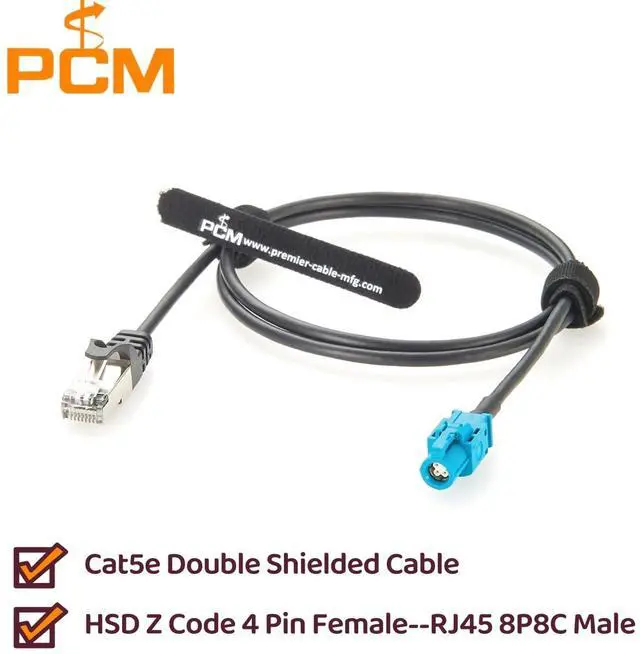 Alt view image 2 of 7 - RJ45 8P8C to HSD LVDS Cable 1Gbps HSD 4 Pin Z Code Female to RJ45 Male Cat5e Ethernet Network LAN Cable Shielded High-Speed Data for Car Infotainment, ADAS, Automotive Camera(1M/3.28FT)