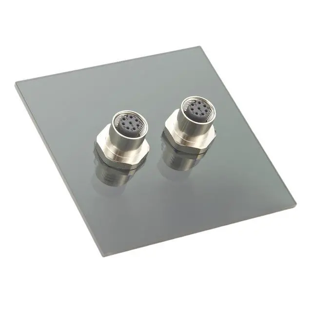 Alt view image 7 of 7 - M12 A Code 8 Pin Bulkhead Connector Female to Female Chassis Panel Mount Socket IP67 Waterproof Industrial Circular Connector Receptacle for Automation Control Cabinet Robotics (2PCS)