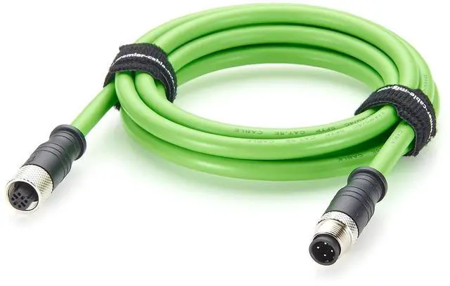 Main image of PROFINET M12 D-Code 4 Pin Male to Female Industrial Ethernet Cable 100Mbps CAT5e SFTP Shielded IP67 High Flex Drag Chain for EtherCAT, PLC, Robotics, Machine Vision, Automation (2M/6.6FT)
