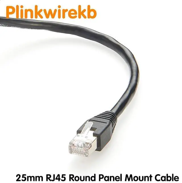 Alt view image 7 of 7 - Profinet RJ45 8P8C Male to Female Extension Cable Flush Panel Mount 1Gbps Cat5e Ethernet LAN Network Cable for Stage Light, Router, PC, Camera(0.3M/1FT)