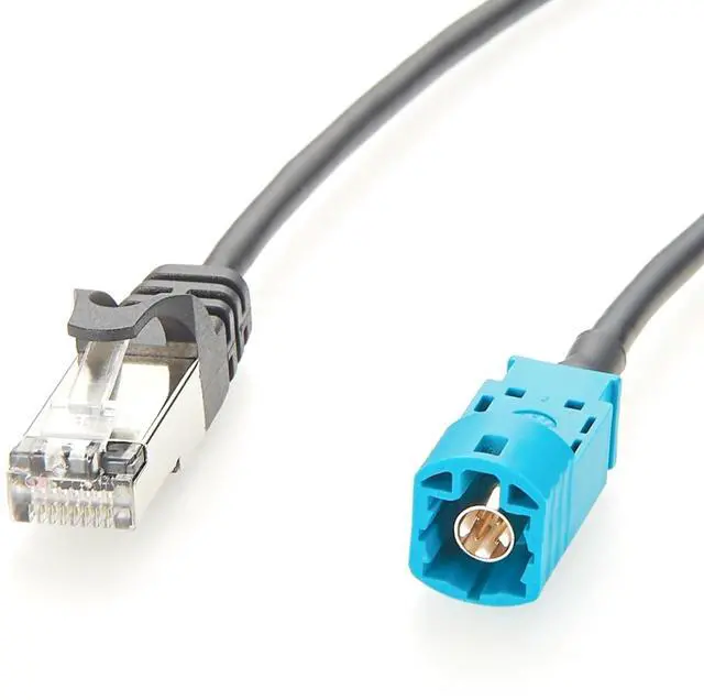 Main image of RJ45 to HSD Z Code 4 Pin Male Automotive LVDS Cable 1Gbps Cat5e Ethernet Network LAN Shielded High-Speed Cable for Infotainment, Car Camera, ADAS, in-Vehicle Communications(1M/3.28FT)