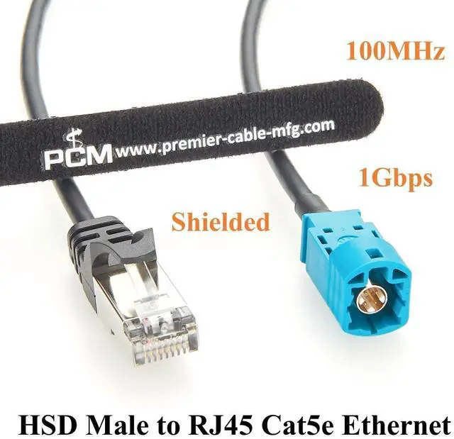 Alt view image 4 of 6 - RJ45 to HSD Z Code 4 Pin Male Automotive LVDS Cable 1Gbps Cat5e Ethernet Network LAN Shielded High-Speed Cable for Infotainment, Car Camera, ADAS, in-Vehicle Communications(1M/3.28FT)