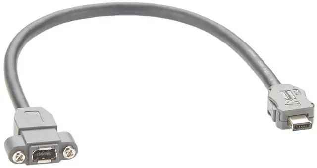 Main image of IX A Key Industrial Cat6A Ethernet Extension Cable Screw Panel Mount 10Gbps Shielded Type A In-line Jack Male to Female Cable for Machine Vision Industrial Switches Camera PoE(0.3M/0.98FT)