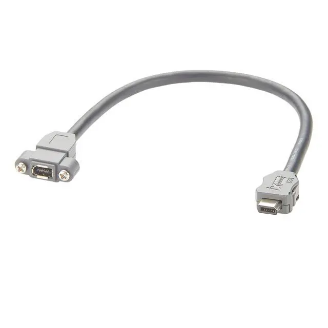 Alt view image 7 of 7 - IX A Key Industrial Cat6A Ethernet Extension Cable Screw Panel Mount 10Gbps Shielded Type A In-line Jack Male to Female Cable for Machine Vision Industrial Switches Camera PoE(0.3M/0.98FT)