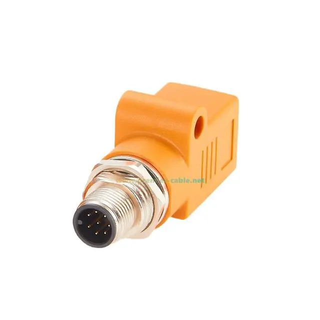 Alt view image 3 of 6 - RJ45 Female to M12 A Coded 8Pin Male Adapter Waterproof Panel Mount Bulkhead Socket Industrial Ethernet Circular Connector for Industrial Camera Sensor (M12 Male to RJ45 Straight)