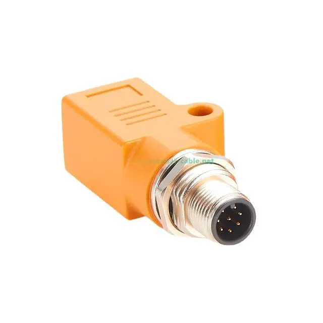 Alt view image 4 of 6 - RJ45 Female to M12 A Coded 8Pin Male Adapter Waterproof Panel Mount Bulkhead Socket Industrial Ethernet Circular Connector for Industrial Camera Sensor (M12 Male to RJ45 Straight)