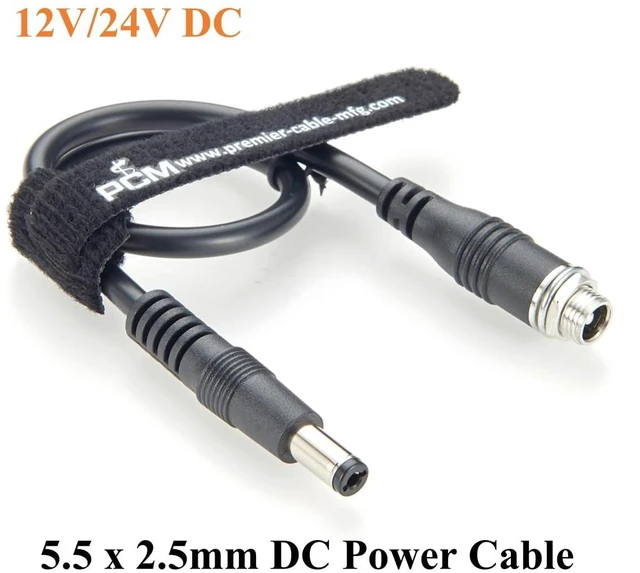 Alt view image 4 of 7 - Panel Mount DC Power Cable 5.5mm x 2.5mm Male to Female Extension Cable for LED Lights, CCTV, Embedded Devices, Router, 12V/24V Energy Storage(5PCS, 0.3m)