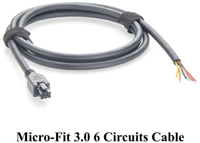 Alt view image 6 of 7 - Compatible with 430250600 6 Pin Micro-Fit 3.0 Receptacle Female Socket to Open End Cable Dual Row 6 Circuits Power Signal Cable (5PCS, 1.5M/4.92FT)