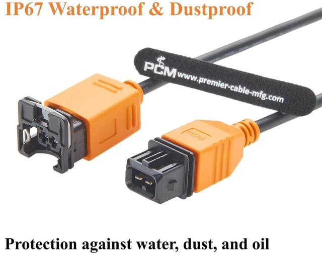 Alt view image 4 of 7 - 2 Pin JPT Connector Extension Cable 106462-1 to 282762-1 TE AMP Junior Power Timer Male to Female Automotive Wiring Harness 18AWG for Fuel Injector, Sensor, Solenoid Valve, Ignition Coil(4M/13.12FT)
