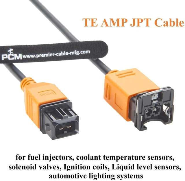 Alt view image 6 of 7 - 2 Pin JPT Connector Extension Cable 106462-1 to 282762-1 TE AMP Junior Power Timer Male to Female Automotive Wiring Harness 18AWG for Fuel Injector, Sensor, Solenoid Valve, Ignition Coil(4M/13.12FT)