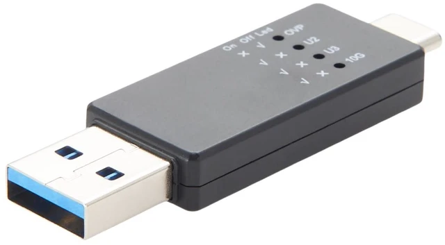 Main image of USB 10G Tester USB Type C 3.1/3.0/2.0 Hub Speed Voltage Test Tool Detection Trigger USB Port Analyzer with LED for Port Functionality QC Inspection (1PCS)