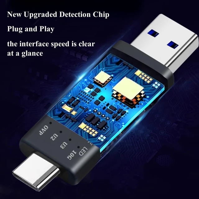 Alt view image 3 of 7 - USB 10G Tester USB Type C 3.1/3.0/2.0 Hub Speed Voltage Test Tool Detection Trigger USB Port Analyzer with LED for Port Functionality QC Inspection (1PCS)