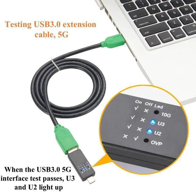 Alt view image 4 of 7 - USB 10G Tester USB Type C 3.1/3.0/2.0 Hub Speed Voltage Test Tool Detection Trigger USB Port Analyzer with LED for Port Functionality QC Inspection (1PCS)