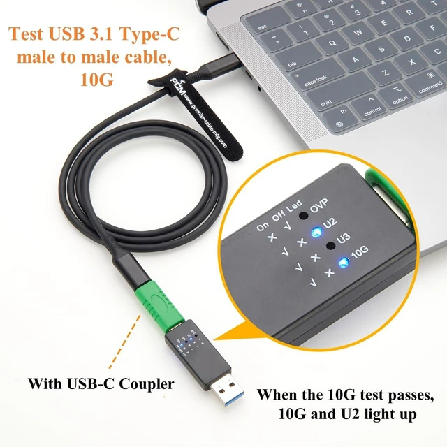 Alt view image 6 of 7 - USB 10G Tester USB Type C 3.1/3.0/2.0 Hub Speed Voltage Test Tool Detection Trigger USB Port Analyzer with LED for Port Functionality QC Inspection (1PCS)