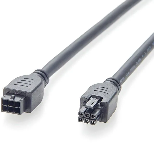 Main image of Micro-Fit 3.0 6Pin Male Plug to Female Receptacle Cable Dual Row 6 Circuits Power and Signal Assembly Compatible with 430200601 to 430250600 (1PC, 2M/6.6FT)