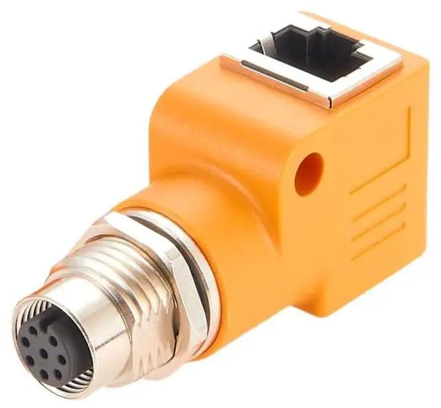 Main image of RJ45 to M12 A Coded 8Pin Adapter IP67 Waterproof Female to Female Panel Mount feedthrough Bulkhead Connector Socket Circular Connector for Industrial Camera Sensor (M12 Female to RJ45 Right Angle)
