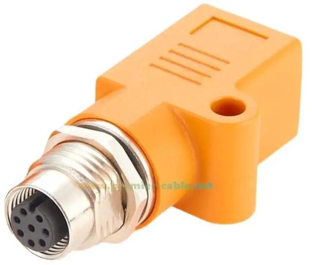 Alt view image 4 of 6 - RJ45 to M12 A Coded 8Pin Adapter IP67 Waterproof Female to Female Panel Mount Bulkhead Connector Socket Circular Connector for Industrial Camera Sensor (M12 Female to RJ45 Straight)
