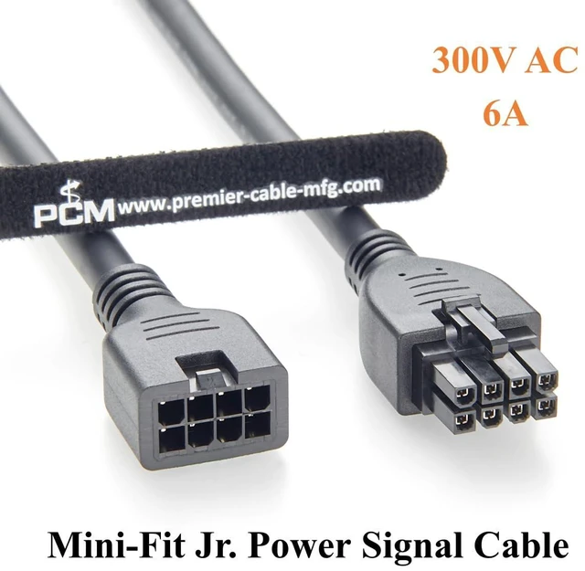 Alt view image 4 of 7 - Mini-Fit Jr. 4.2mm 8Pin Male to Female Extension Cable Dual Row 8 Circuits Power & Signal Cable Compatible with 39-01-3083 to 39-01-2080 (5PCS, 2M/6.6FT)