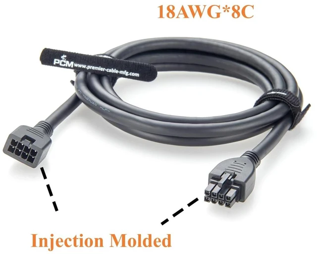 Alt view image 5 of 7 - Mini-Fit Jr. 4.2mm 8Pin Male to Female Extension Cable Dual Row 8 Circuits Power & Signal Cable Compatible with 39-01-3083 to 39-01-2080 (5PCS, 2M/6.6FT)