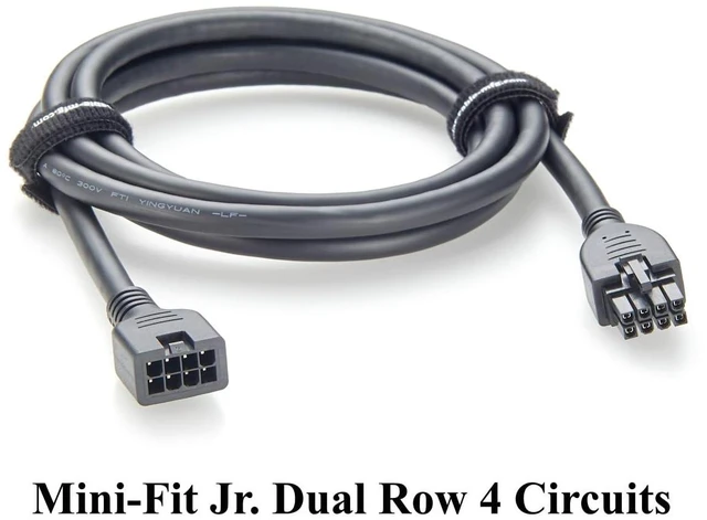 Alt view image 6 of 7 - Mini-Fit Jr. 4.2mm 8Pin Male to Female Extension Cable Dual Row 8 Circuits Power & Signal Cable Compatible with 39-01-3083 to 39-01-2080 (5PCS, 2M/6.6FT)